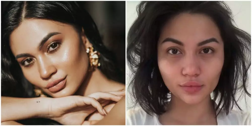 potret model pakai dan tanpa makeup © instagram potret model pakai dan tanpa makeup © instagram