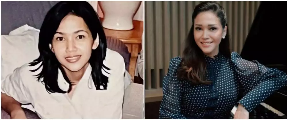 Maia Estianty saat kuliah dan kini © Instagram