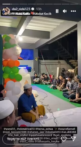 akikah anak kedua Ridho D'Academy dan Syifa © Instagram akikah anak kedua Ridho D'Academy dan Syifa © Instagram