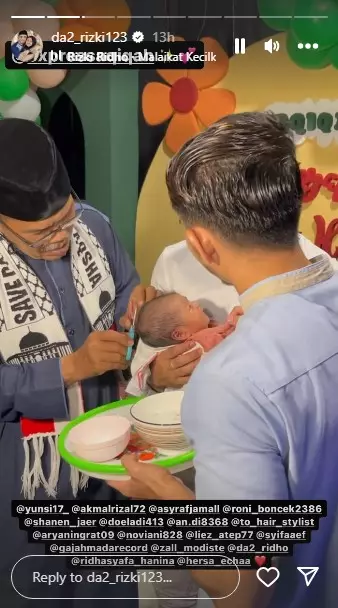 akikah anak kedua Ridho D'Academy dan Syifa © Instagram akikah anak kedua Ridho D'Academy dan Syifa © Instagram