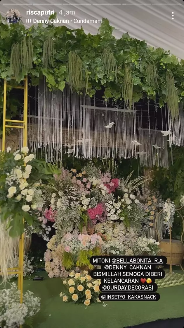 dekorasi mitoni anak pertama Bella Bonita © Instagram