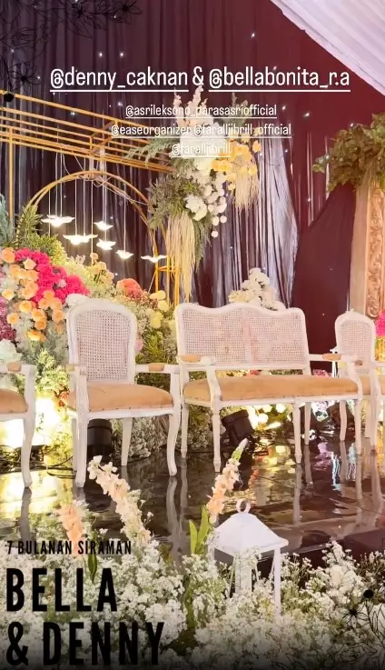 dekorasi mitoni anak pertama Bella Bonita © Instagram