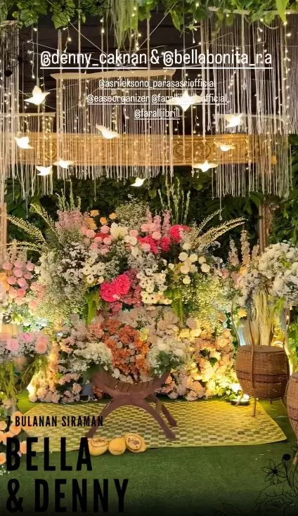 dekorasi mitoni anak pertama Bella Bonita © Instagram