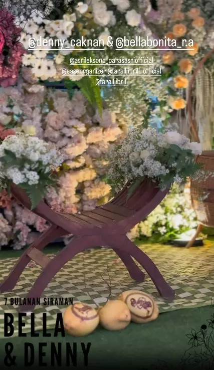 dekorasi mitoni anak pertama Bella Bonita © Instagram