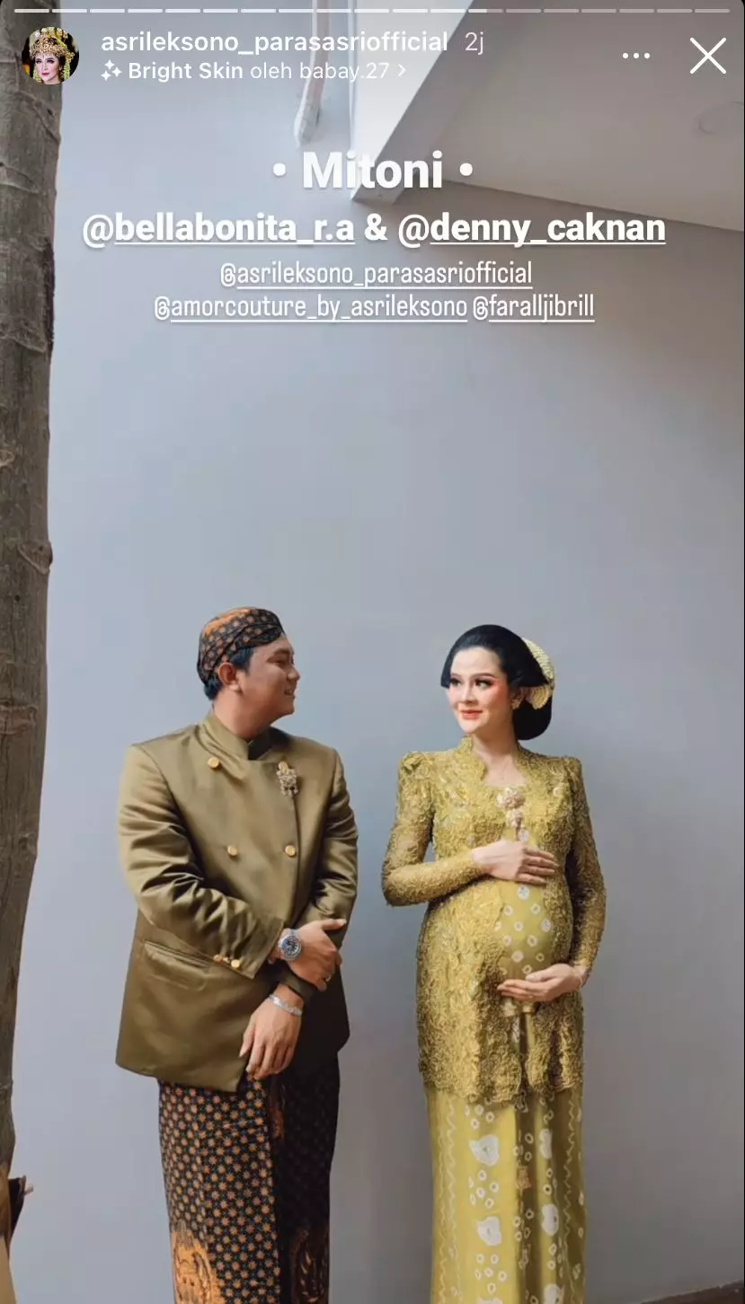 momen mitoni bella bonita dan denny caknan © instagram momen mitoni bella bonita dan denny caknan © instagram