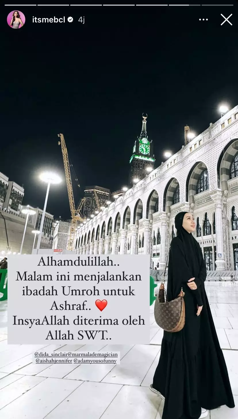 momen bcl laksanakan umroh ashraf © instagram momen bcl laksanakan umroh ashraf © instagram