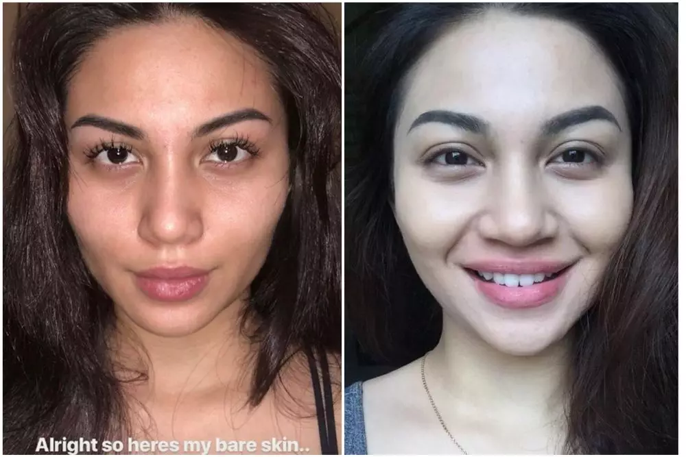 potret seleb pakai dan tanpa extension bulu mata © instagram