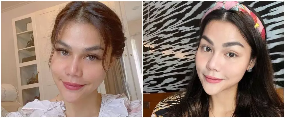 potret seleb pakai dan tanpa extension bulu mata © instagram