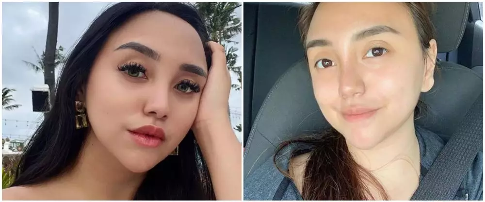 potret seleb pakai dan tanpa extension bulu mata © instagram