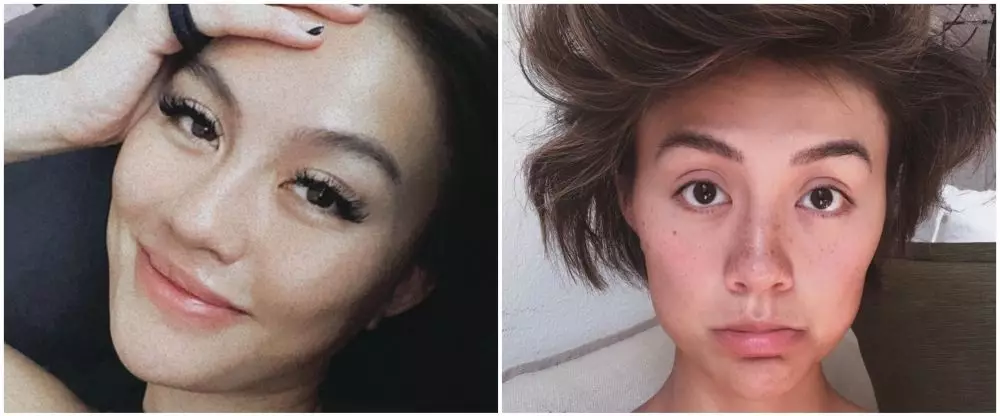 potret seleb pakai dan tanpa extension bulu mata © instagram