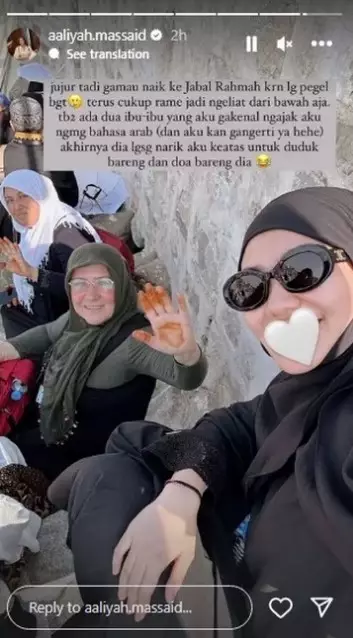 Aaliyah Massaid pengalaman spiritual umrah © Instagram
