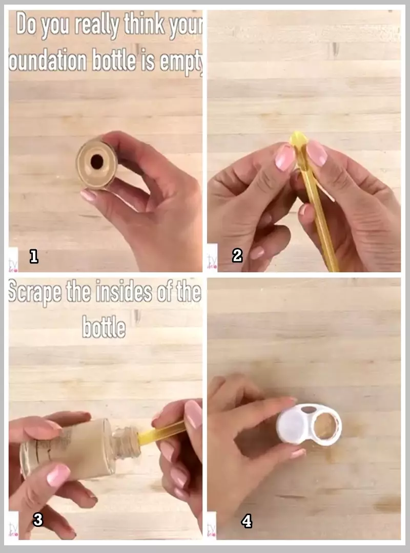 trik keluarkan isi foundation hampir habis berbagai sumber