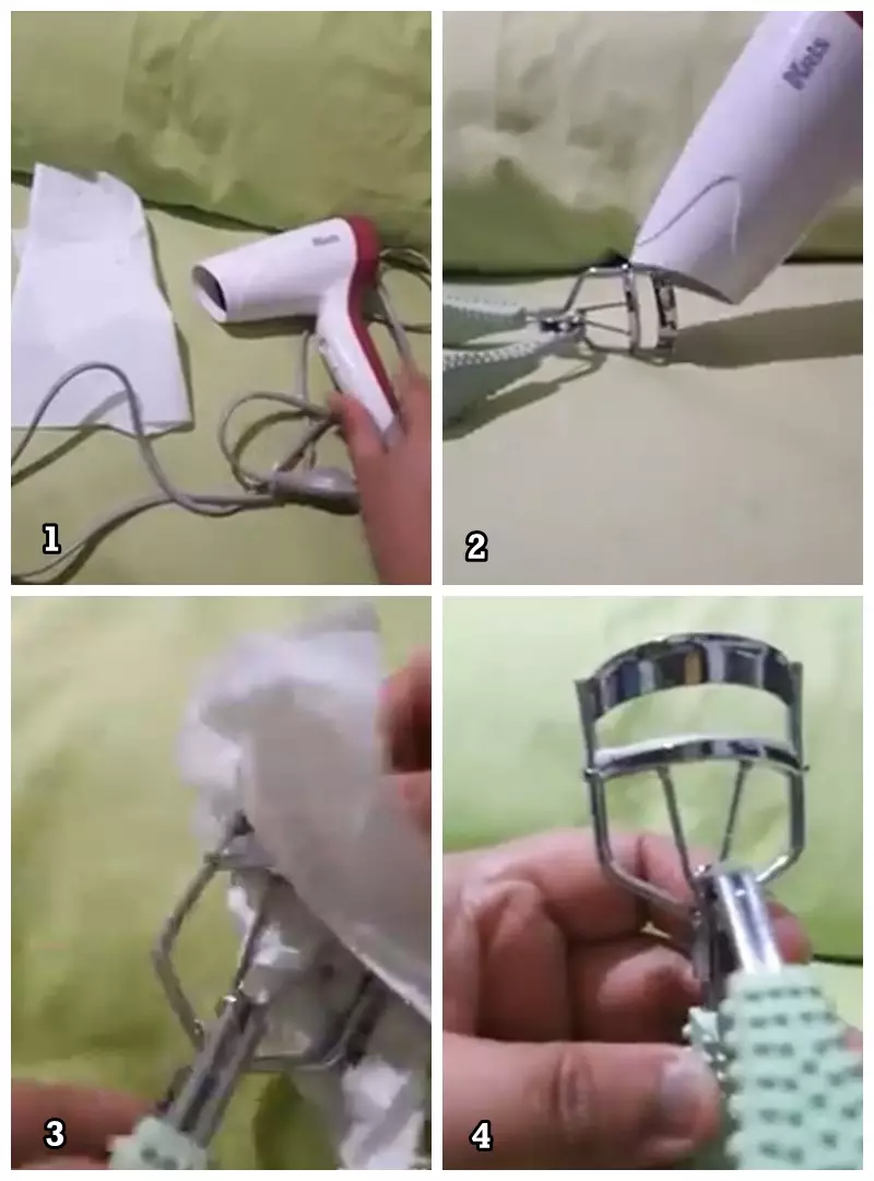 membersihkan penjepit bulu mata berbagai sumber