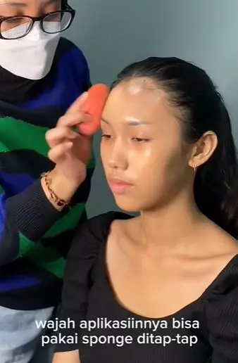 Transformasi makeup wanita wajah bekas luka TikTok