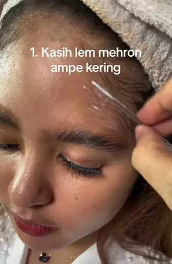 Transformasi makeup wanita wajah bulu lebat TikTok