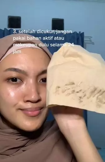 Mencukur bulu wajah ala wanita berhijab TikTok