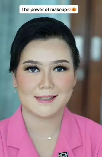 Transformasi makeup wanita wajah kemerahan breakout TikTok Transformasi makeup wanita wajah kemerahan breakout TikTok