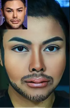 Transformasi makeup wanita rias wajah jadi Ivan Gunawan berbagai sumber