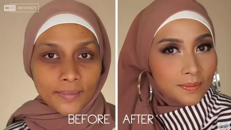 kekuatan makeup sulap wajah wanita © YouTube kekuatan makeup sulap wajah wanita © YouTube
