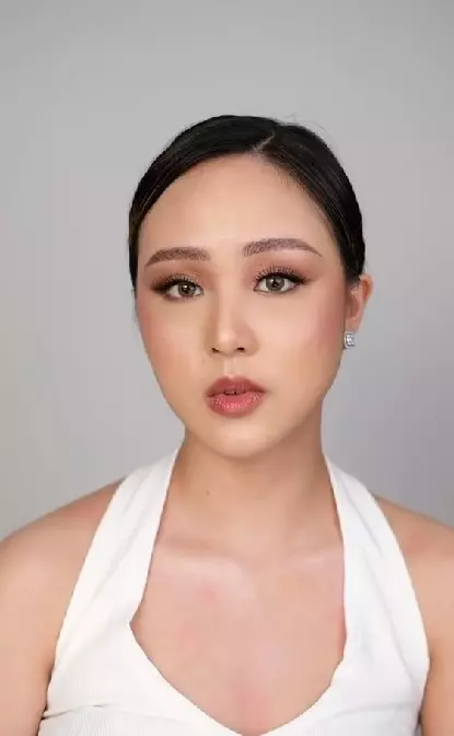 Transformasi makeup bermata panda peach makeup TikTok