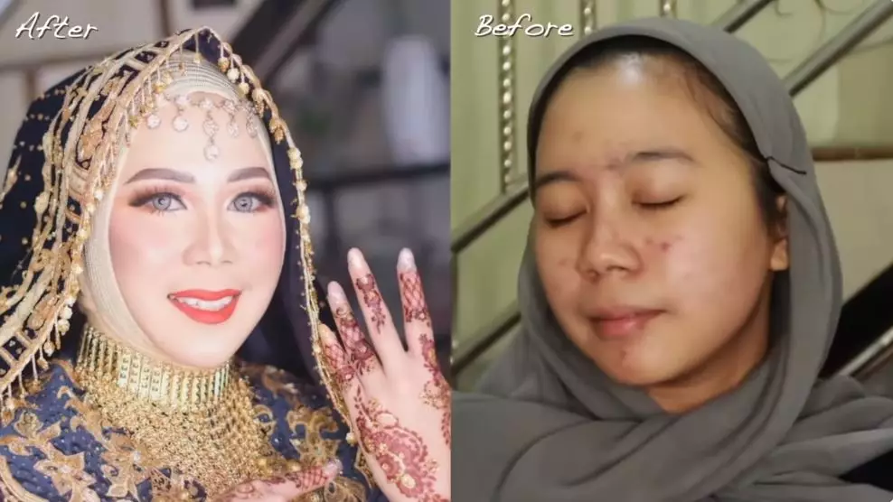 wajah wanita berjerawat dirias jadi pengantin India berbagai sumber wajah wanita berjerawat dirias jadi pengantin India berbagai sumber