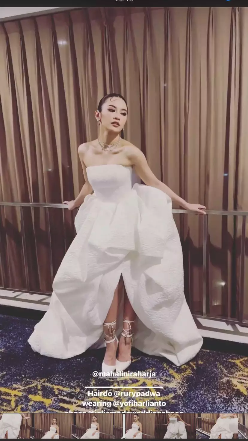 potret mahalini gaun saingi pengantin © berbagai sumber