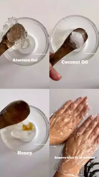 Tangan kering keriput pakai madu Berbagai sumber