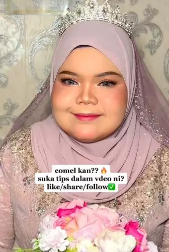 Transformasi makeup cewek wajah bulat dan lebar TikTok