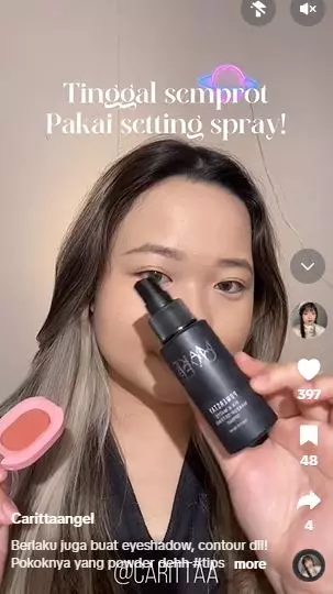 Trik atasi blush on nggak pigmented cuma andalkan 1 produk makeup TikTok