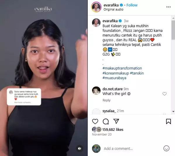 Transformasi cewek tan skin dirias ala Barbie endingnya bak beda orang Instagram Transformasi cewek tan skin dirias ala Barbie endingnya bak beda orang Instagram