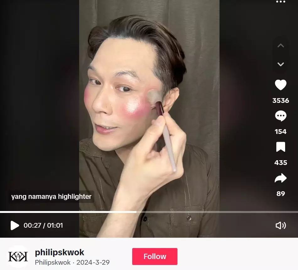 trik mengatasi blush on terlalu tebal dan menor © TikTok