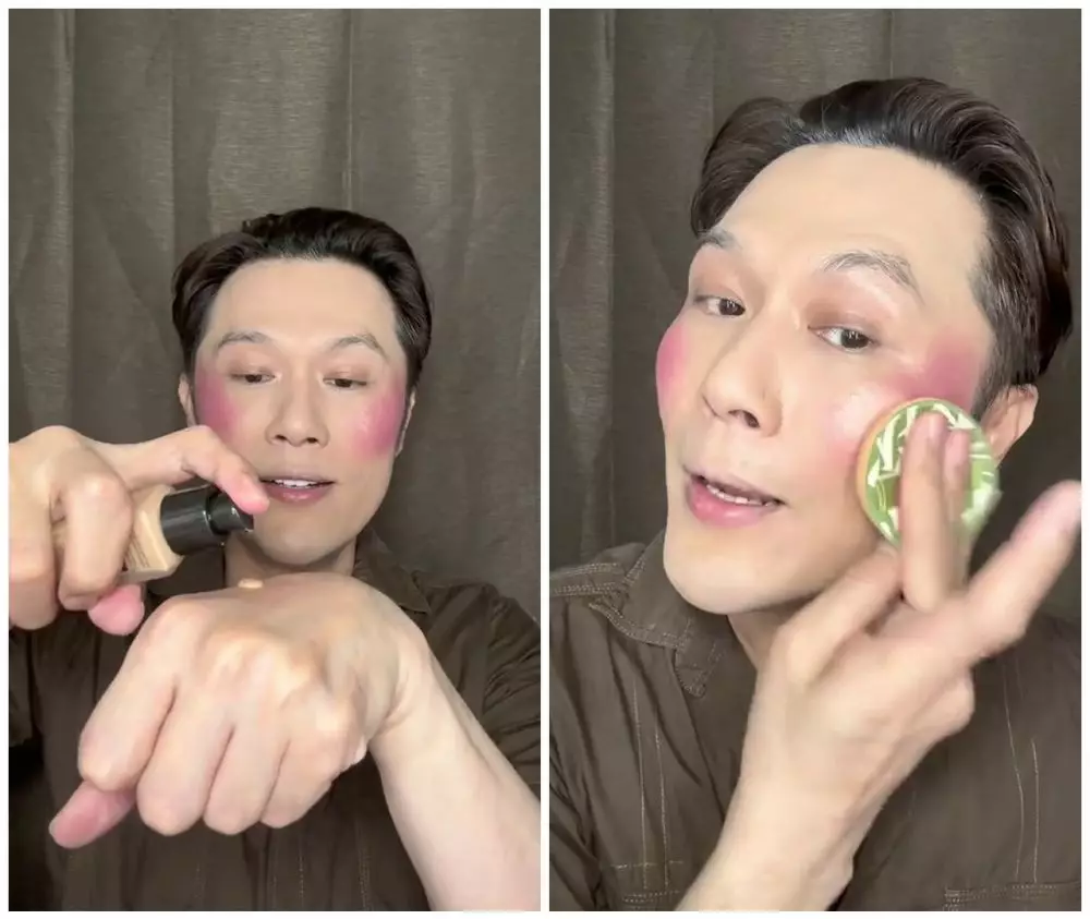 trik mengatasi blush on terlalu tebal dan menor © TikTok