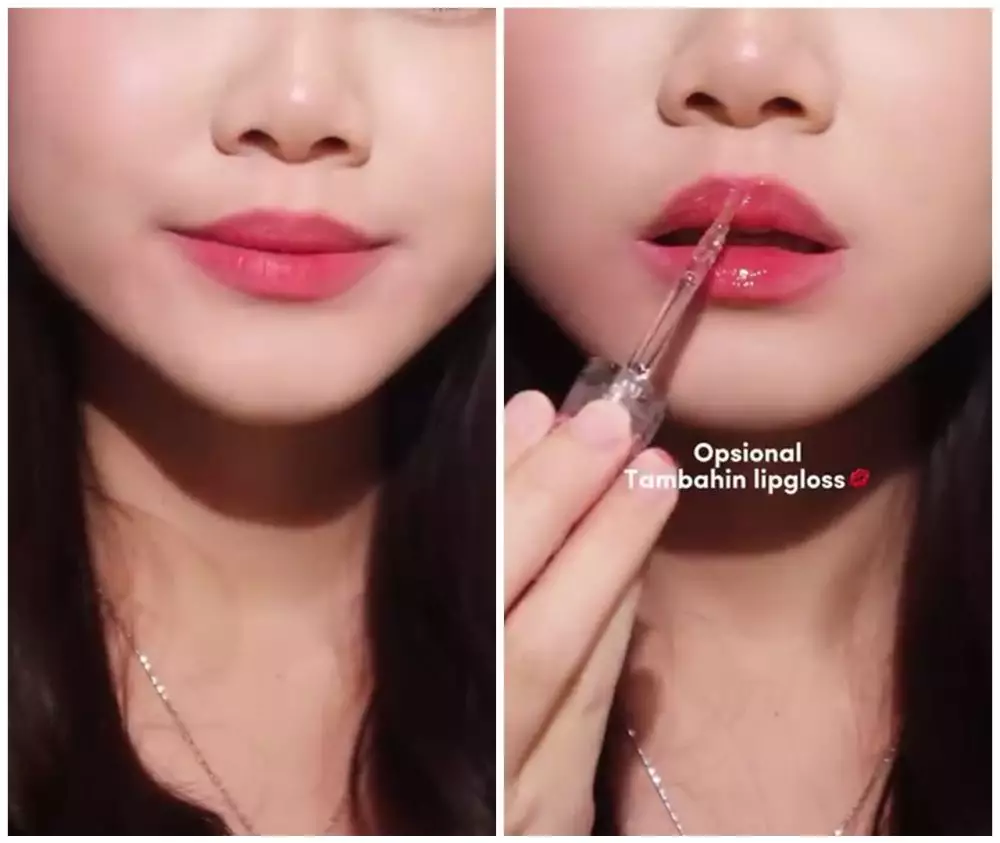 Trik bikin Korean lips ombre © Instagram
