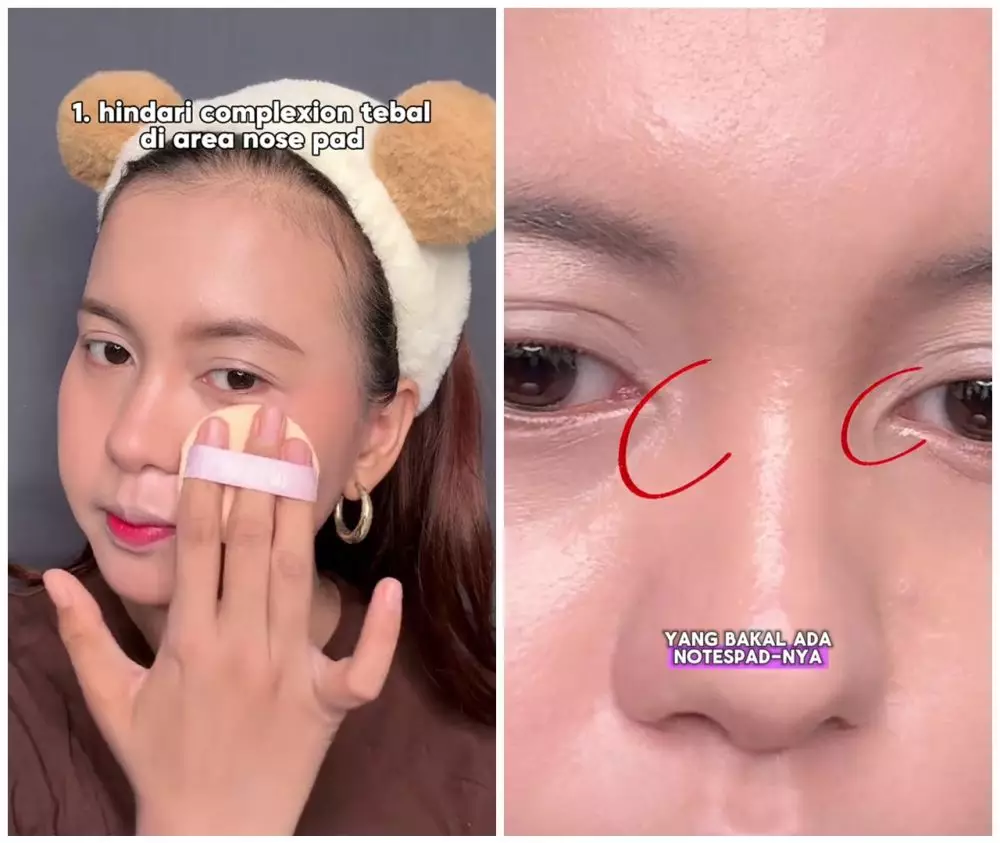trik bikin makeup awet saat pakai kacamata © TikTok trik bikin makeup awet saat pakai kacamata © TikTok