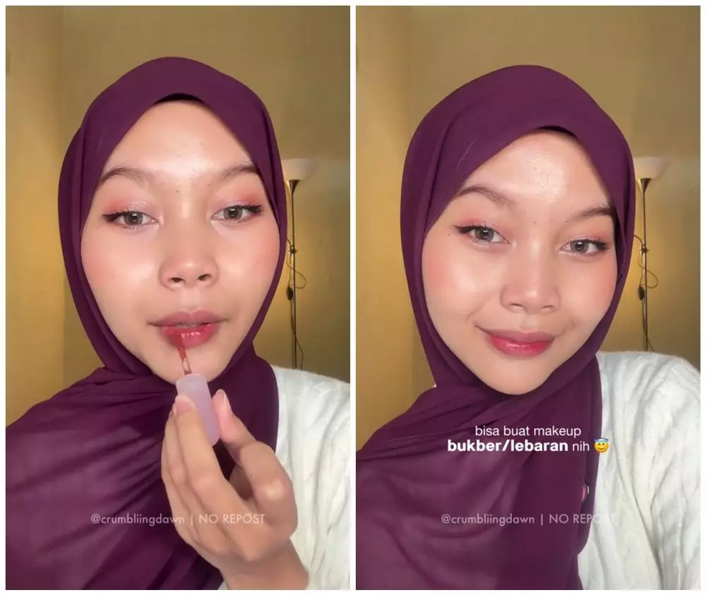 makeup fresh bak habis mandi saat Lebaran (stok) © TikTok makeup fresh bak habis mandi saat Lebaran (stok) © TikTok