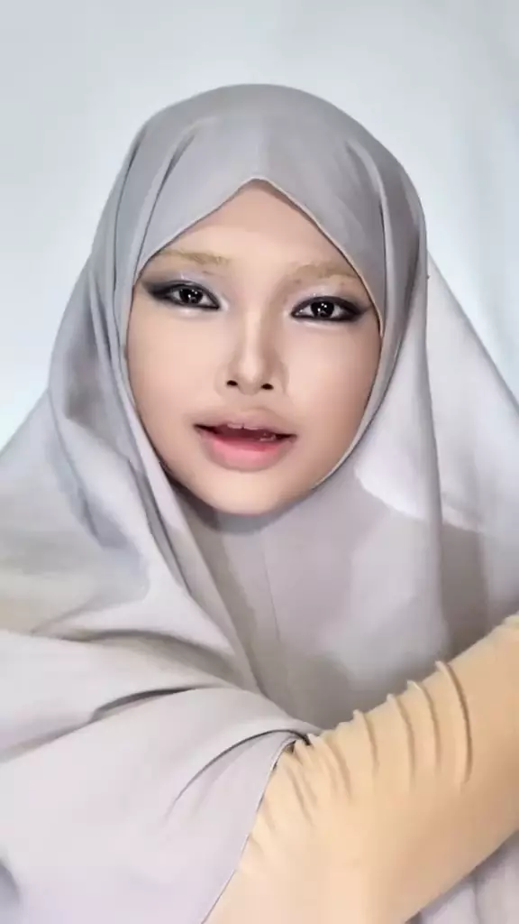 wanita ini recreate makeup ala Jennie © TikTok