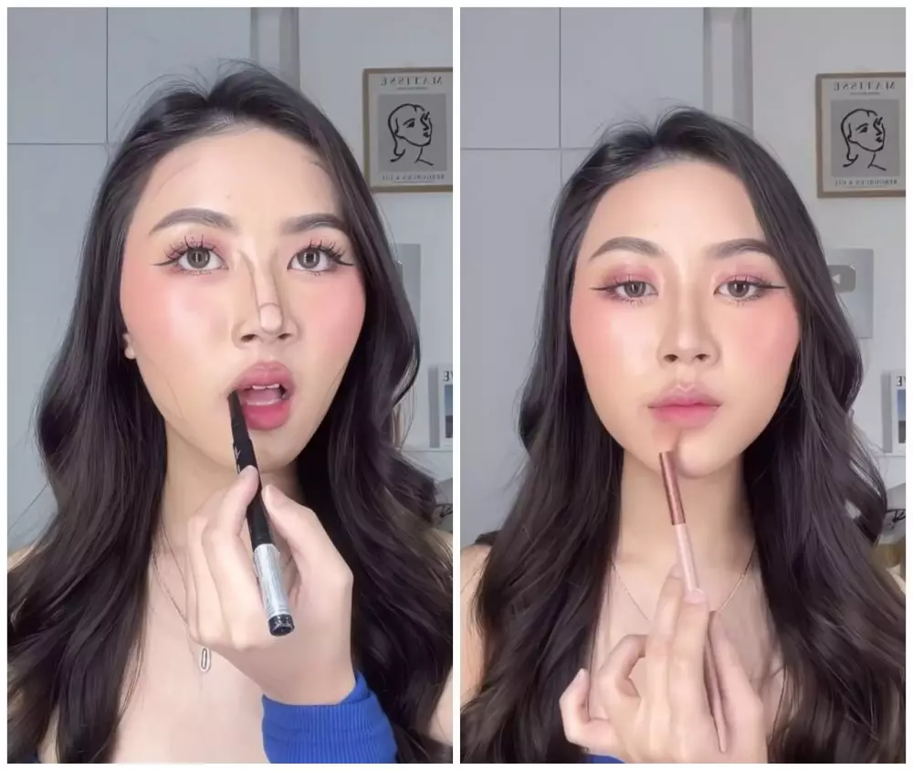 alternatif shading hidung dan pipi © YouTube