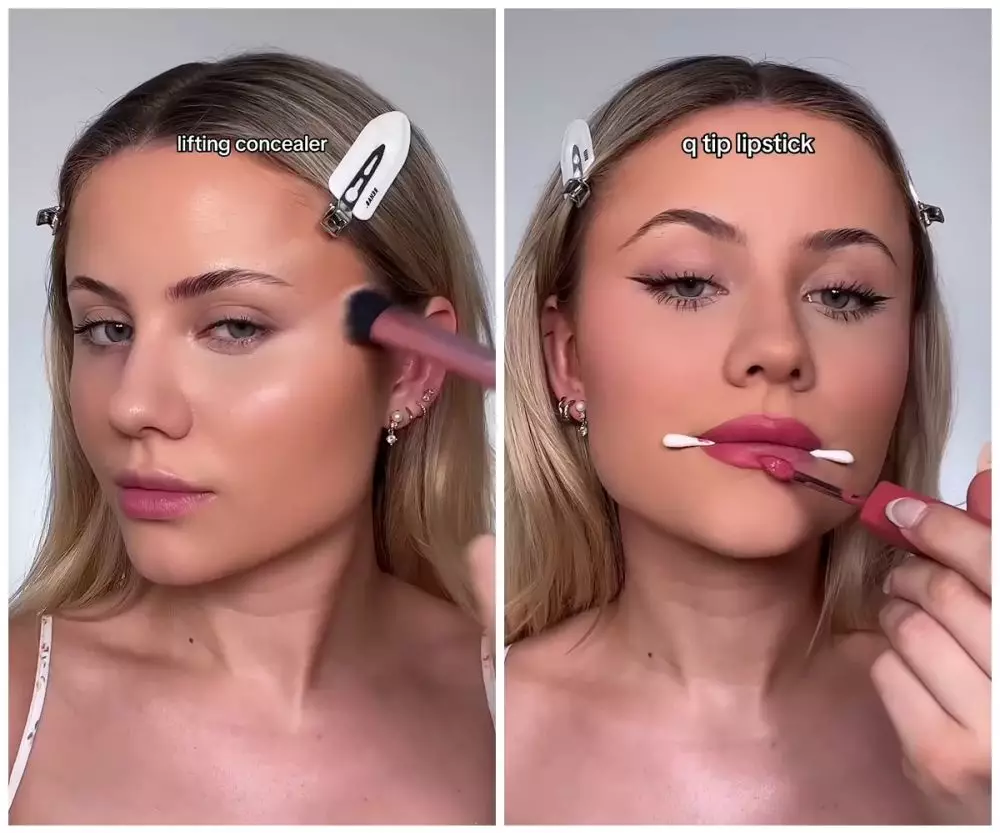 trik campur foundation dengan air © YouTube