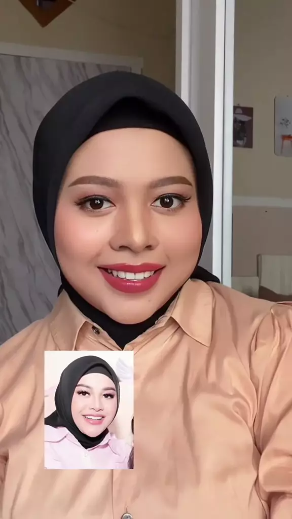 recreate makeup ala Aurel Hermansyah © TikTok