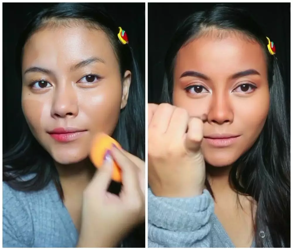 wanita kuning langsat pakai complexion gelap © TikTok
