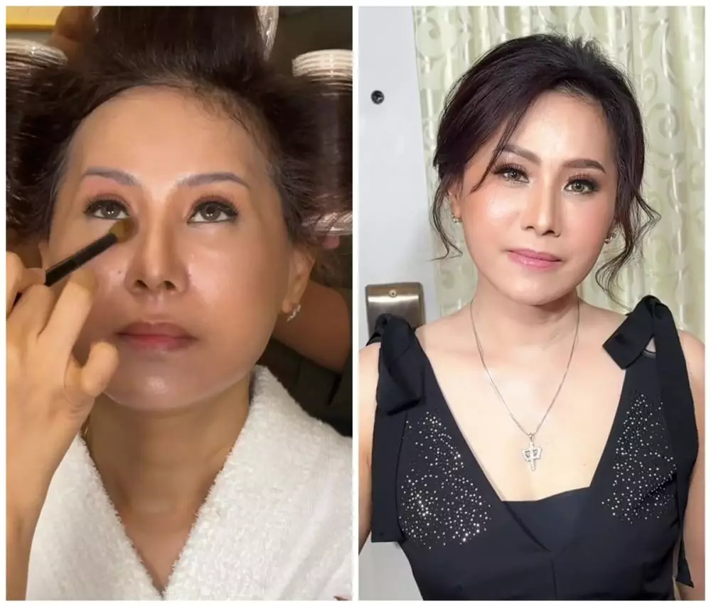 ibu-ibu dirias tanpa foundation © TikTok