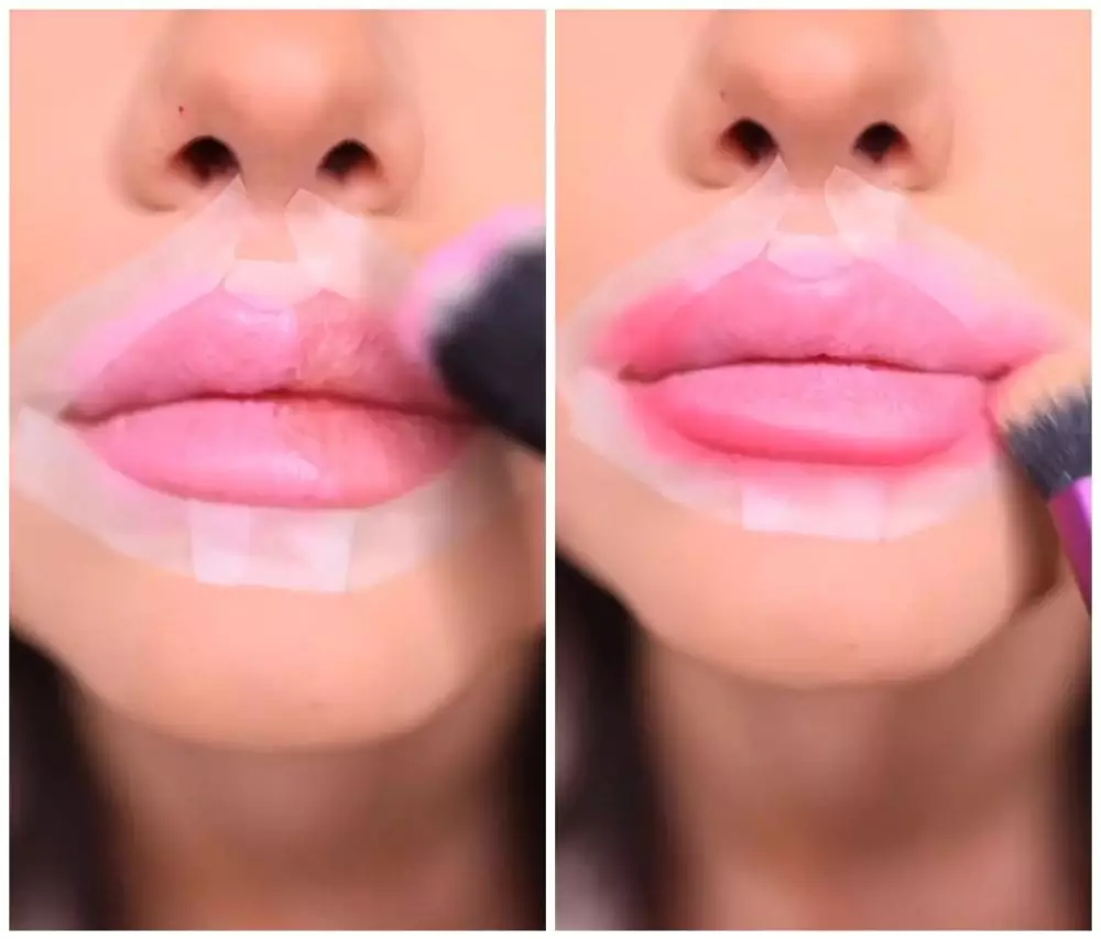 trik bikin garis tepi di bibir © YouTube