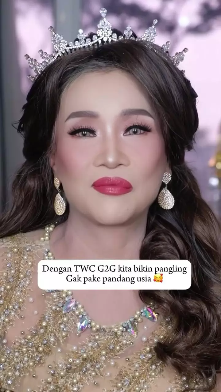 Transformasi pengantin 70 tahun dirias pinkish © Instagram