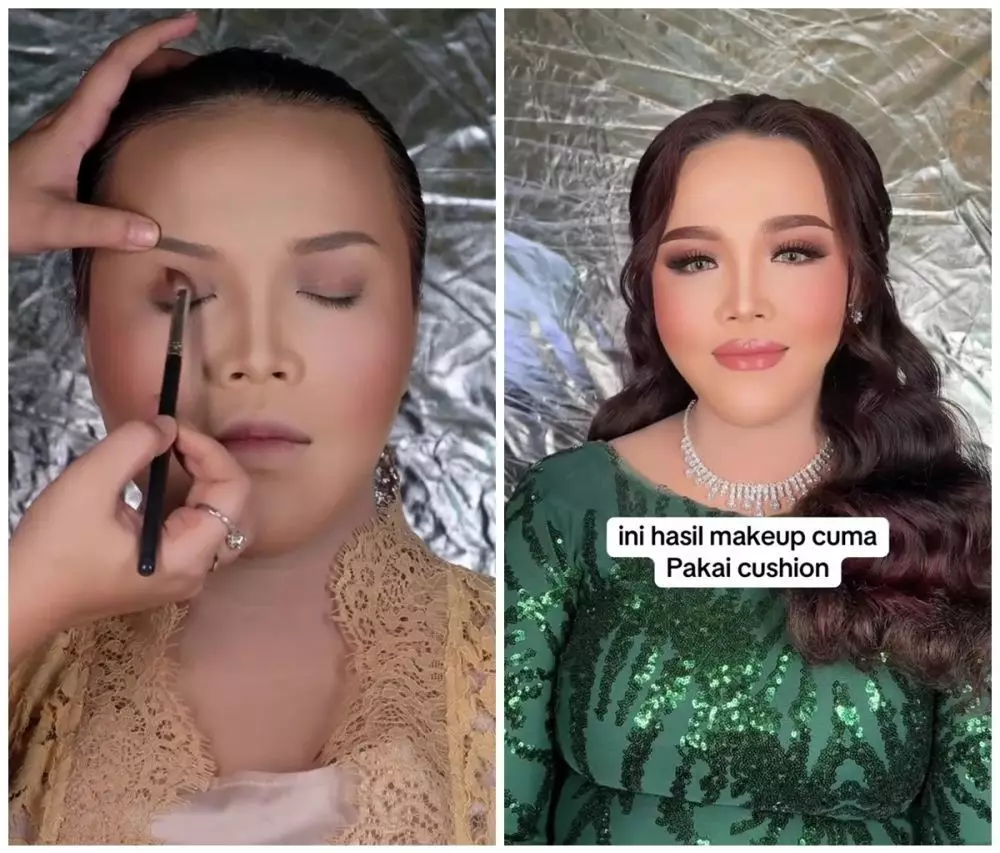 Wanita wajah bulat ini pangling © TikTok Wanita wajah bulat ini pangling © TikTok