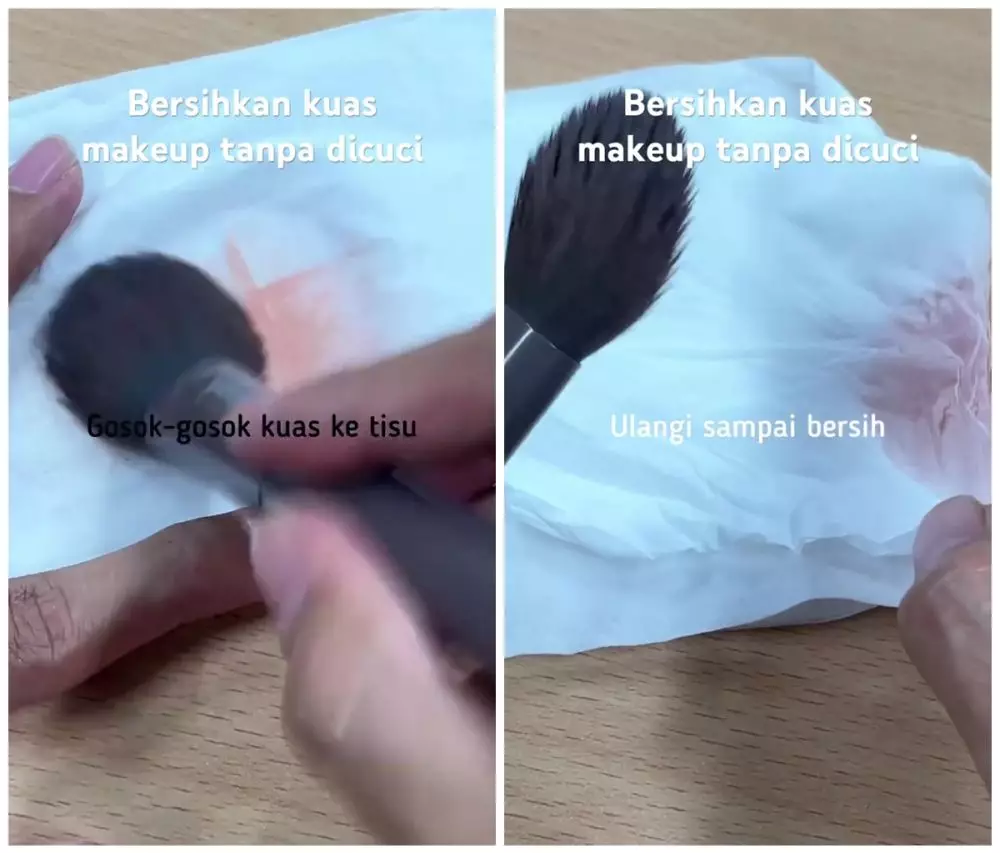 trik bersihkan kuas tanpa dicuci © YouTube trik bersihkan kuas tanpa dicuci © YouTube
