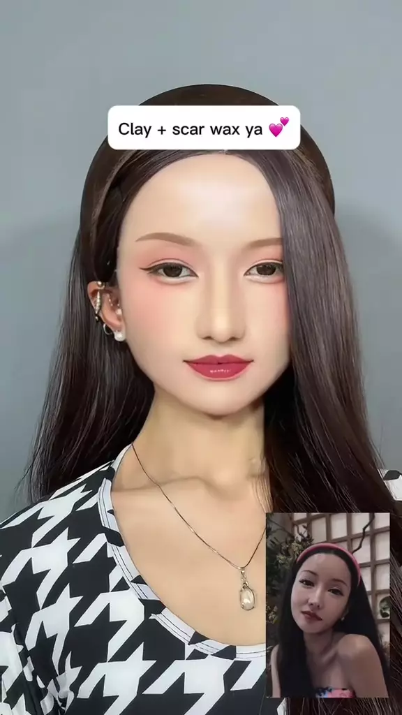 wanita ini recreate makeup ala Lucinta Luna © TikTok