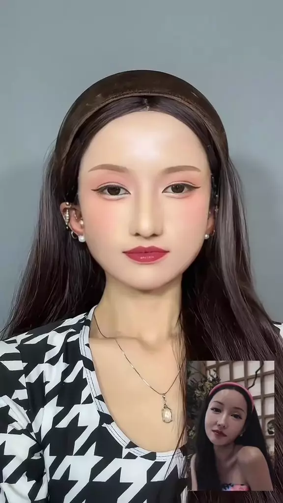 wanita ini recreate makeup ala Lucinta Luna © TikTok