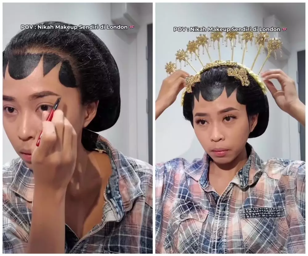 cewek ini bikin paes dan makeup sendiri © Instagram 