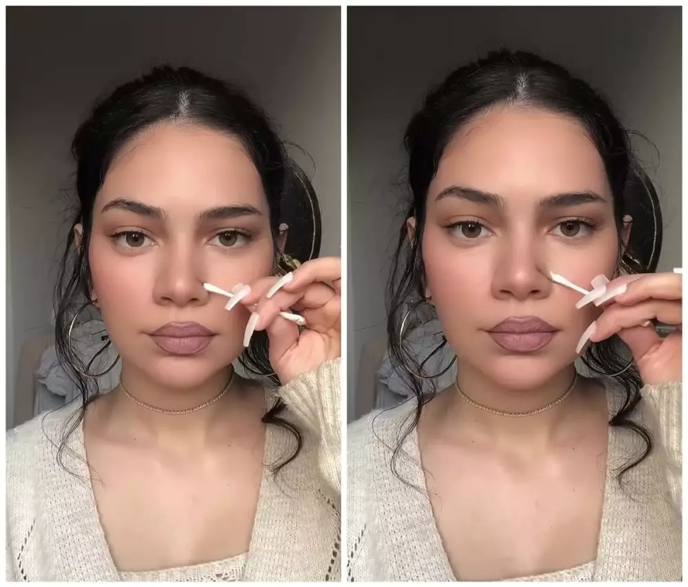 Trik kontur ini bikin cuping hidung auto kecil © YouTube Trik kontur ini bikin cuping hidung auto kecil © YouTube