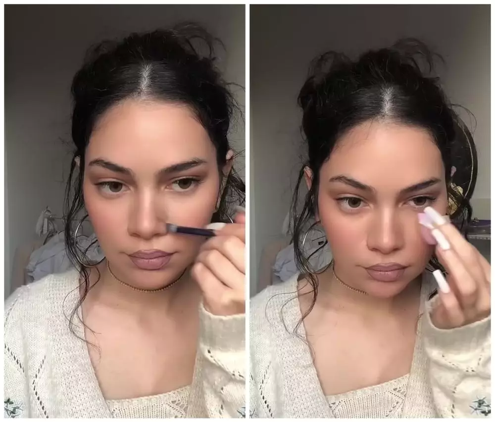 Trik kontur ini bikin cuping hidung auto kecil © YouTube Trik kontur ini bikin cuping hidung auto kecil © YouTube